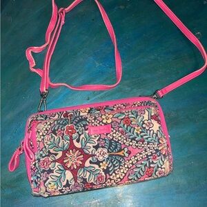 Floral Pink Crossbody Bag